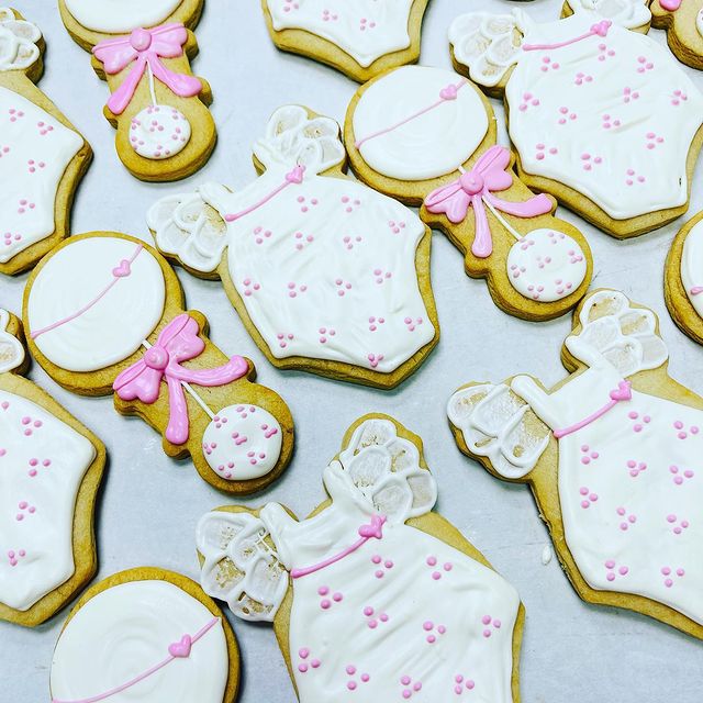 Light Pink Baby Shower Cookies