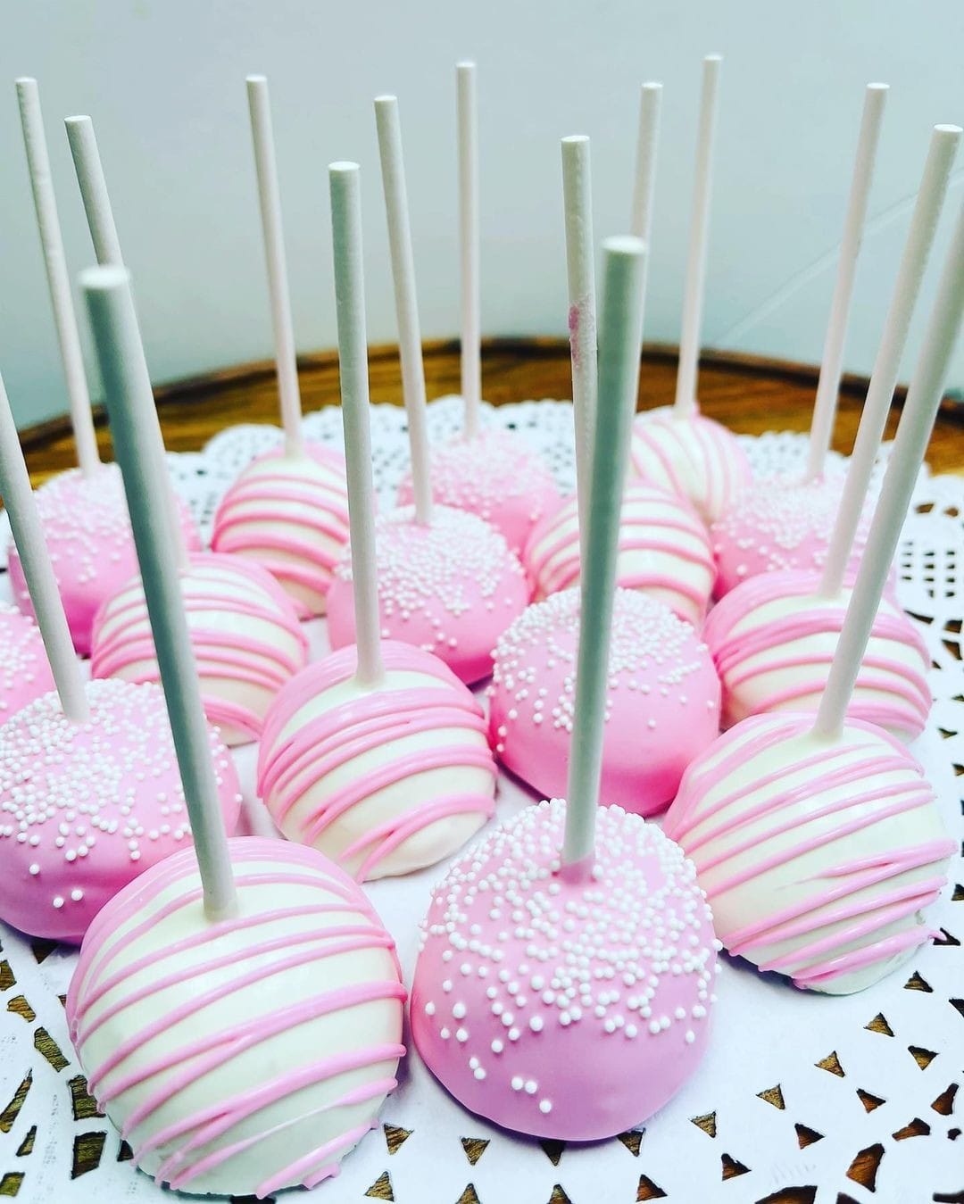 Custom Pink Cake Pops