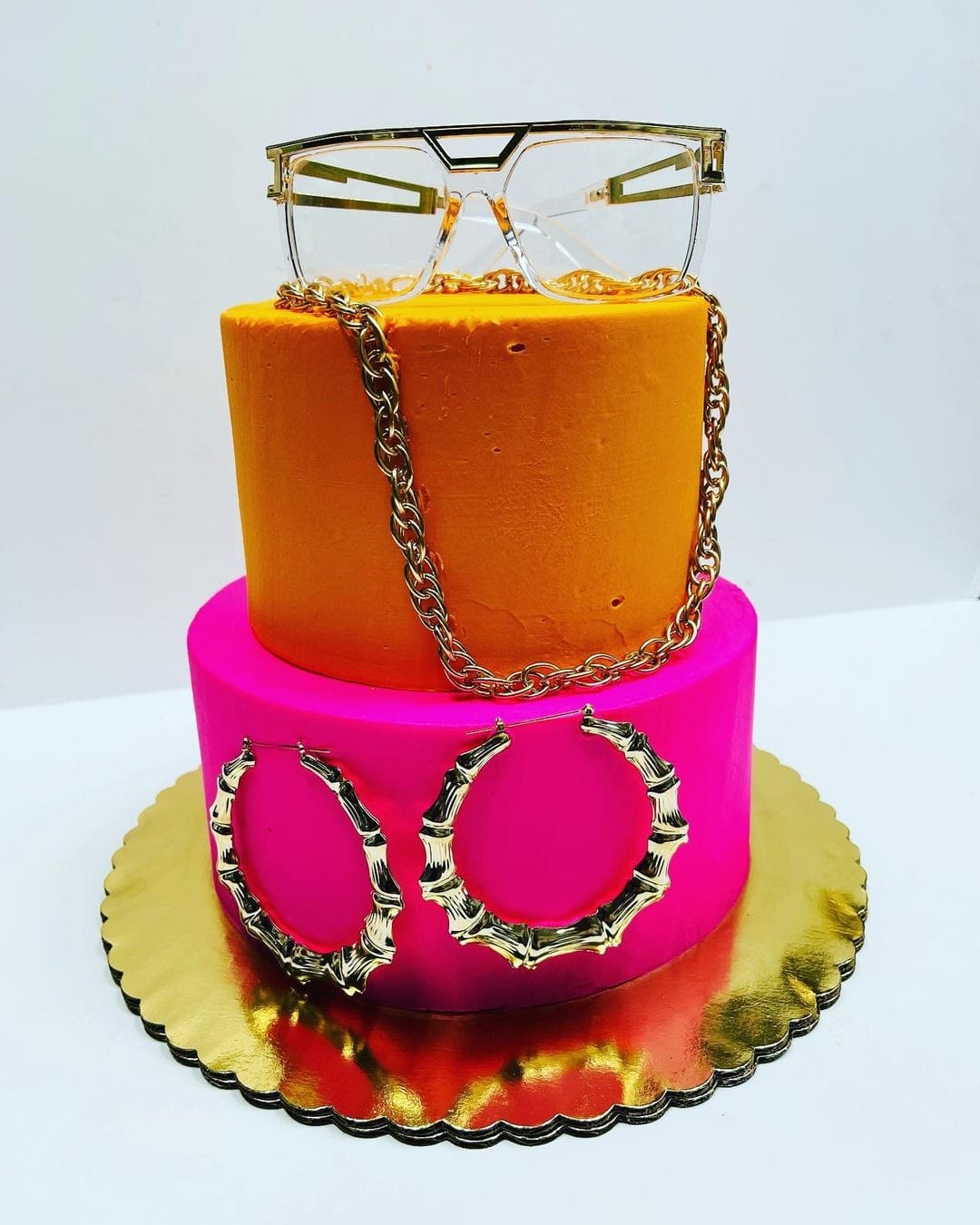 Custom Cake with Glasses on Top