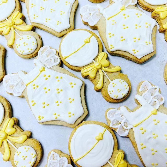 Yellow Baby Shower Cookies