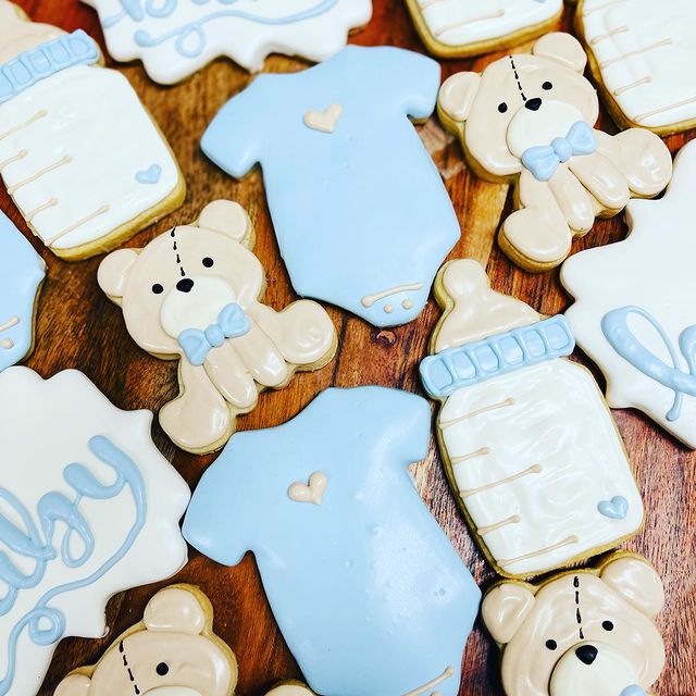 Blue Baby Shower Cookies