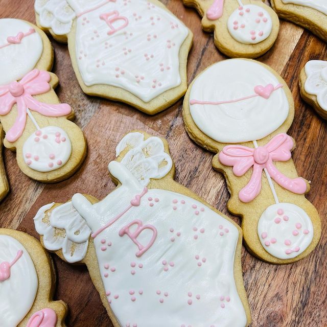 Pink Baby Shower Cookies